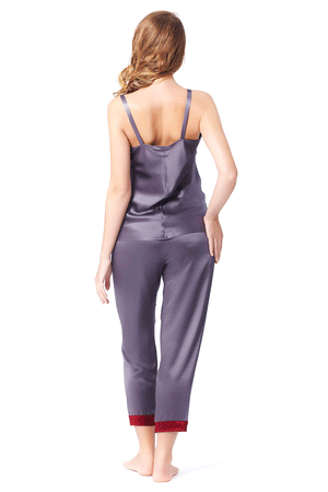 Charcoal Silk Camisole