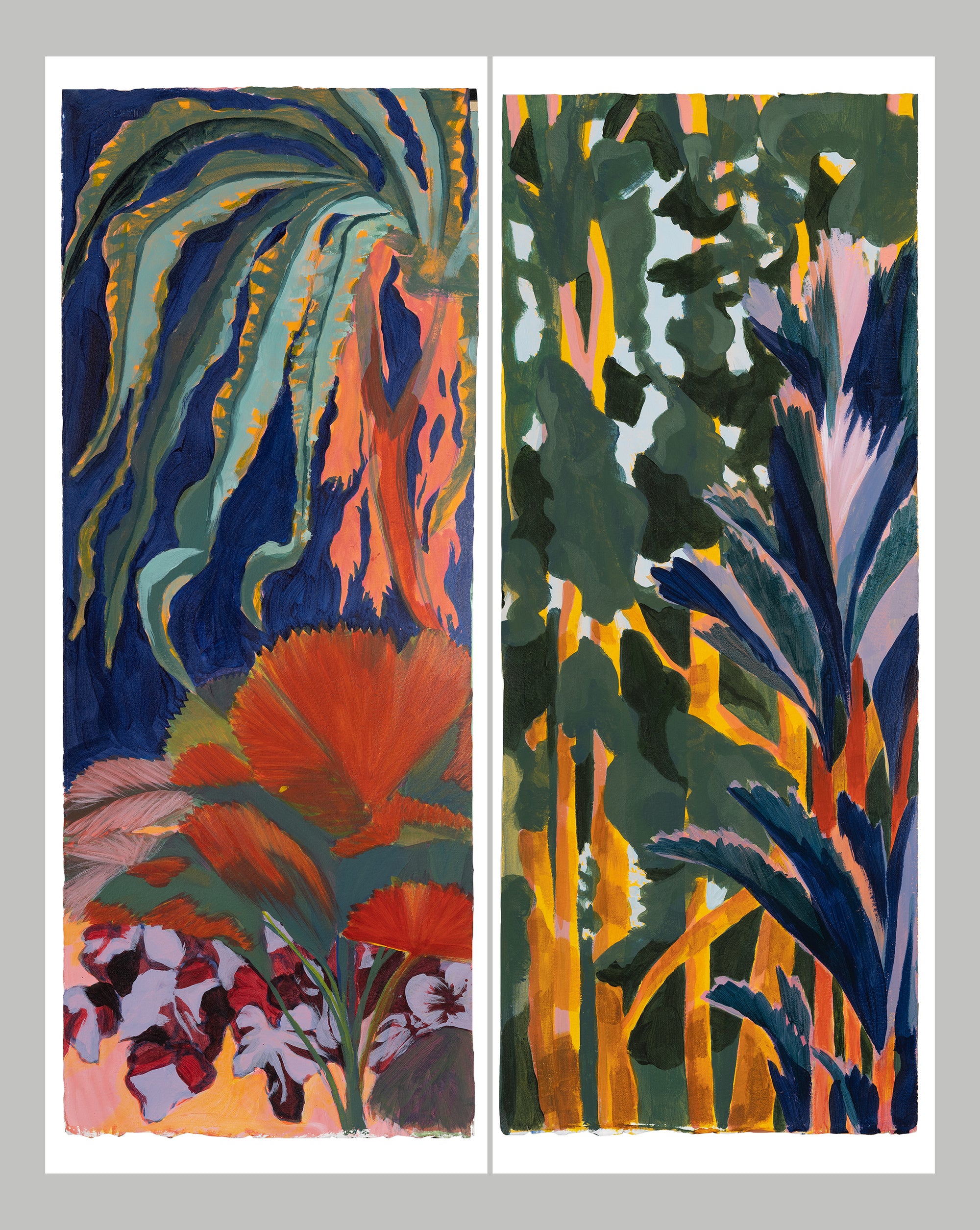 Fauvist Jungle Diptych