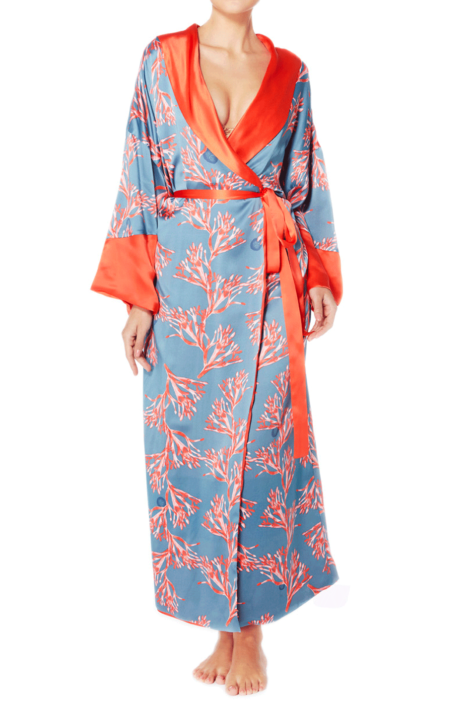 Womens silk dressing gowns deals