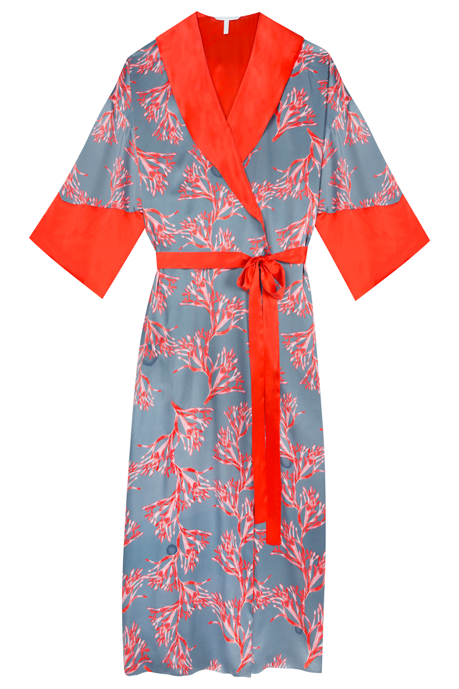 Long Silk Kimono Womens Dressing Gown Loungewear