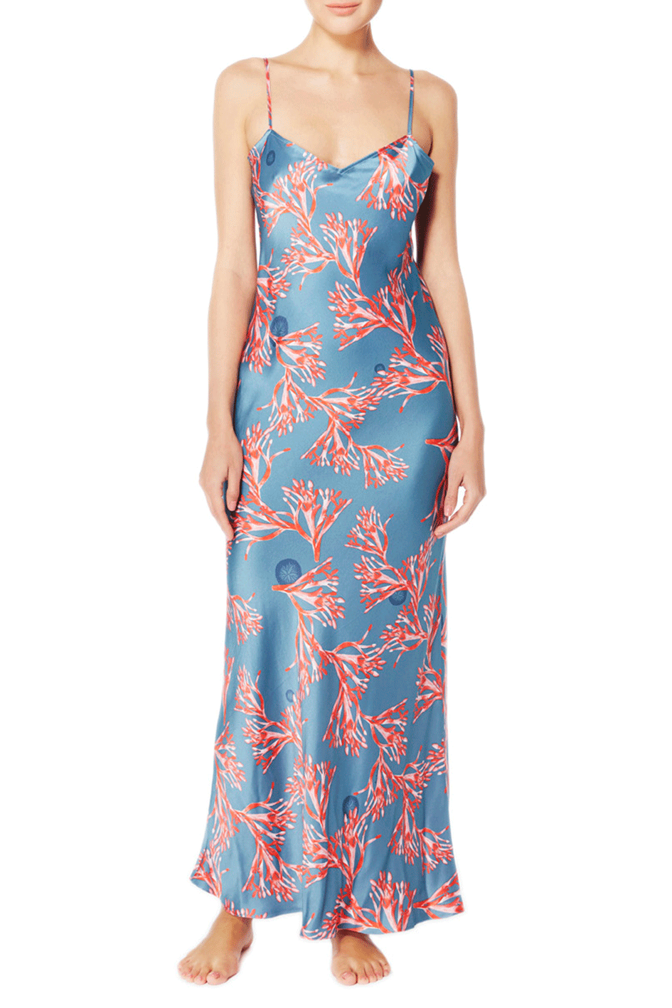 Alaria Long Silk Slip Dress