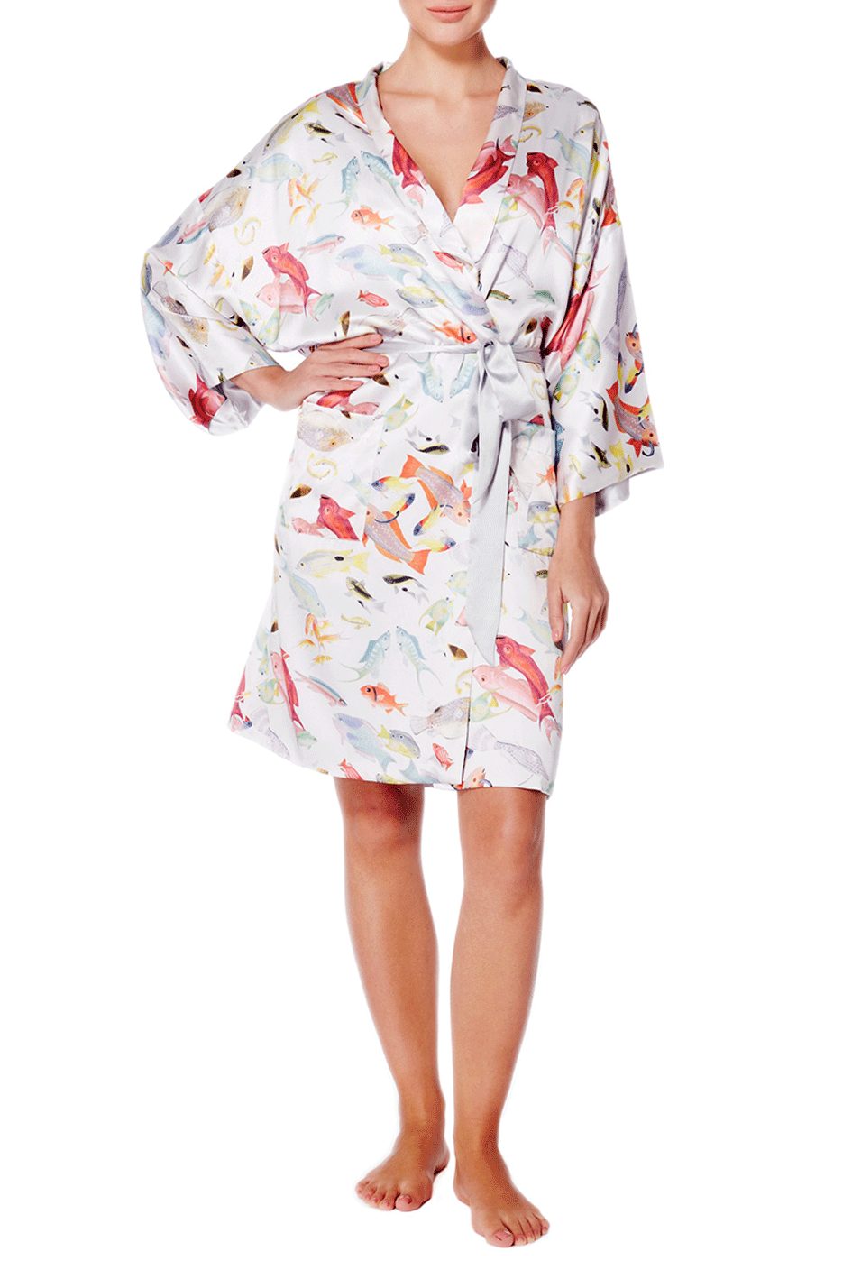 Bequia Short Silk Robe