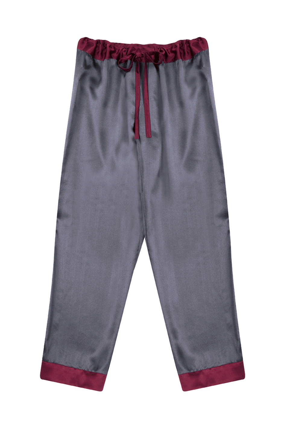 Charcoal Silk Trousers