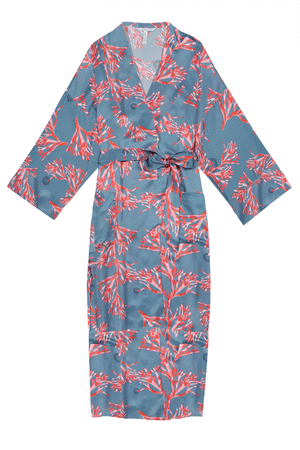 Long Silk Kimono Womens Dressing Gown Loungewear