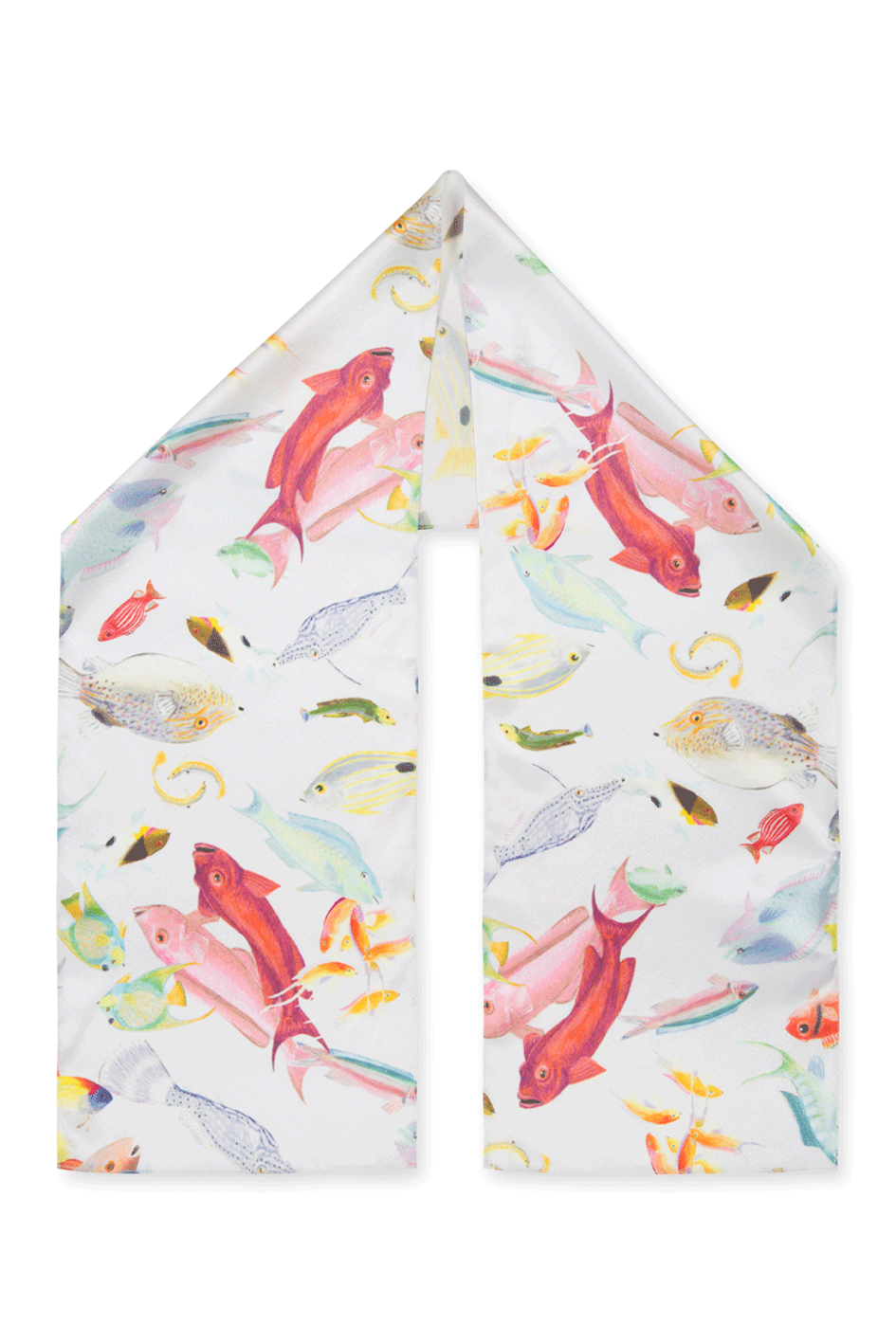 Tropical Long Silk Scarf